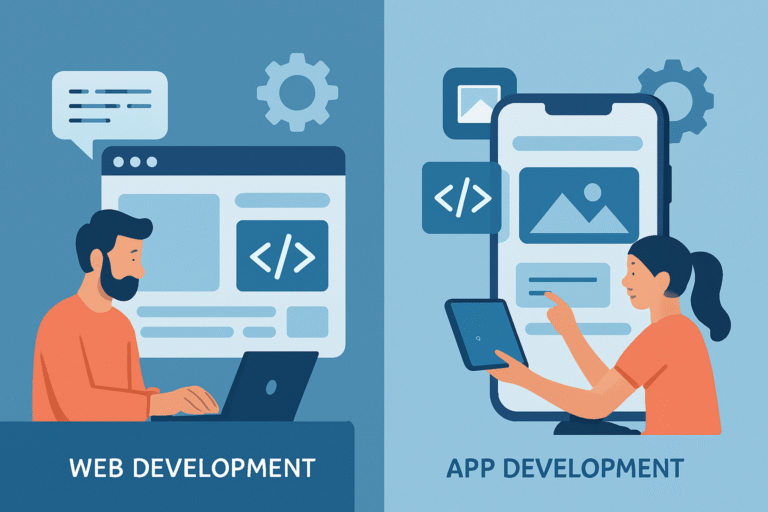 الفرق بين تطوير الويب وتطوير التطبيقات